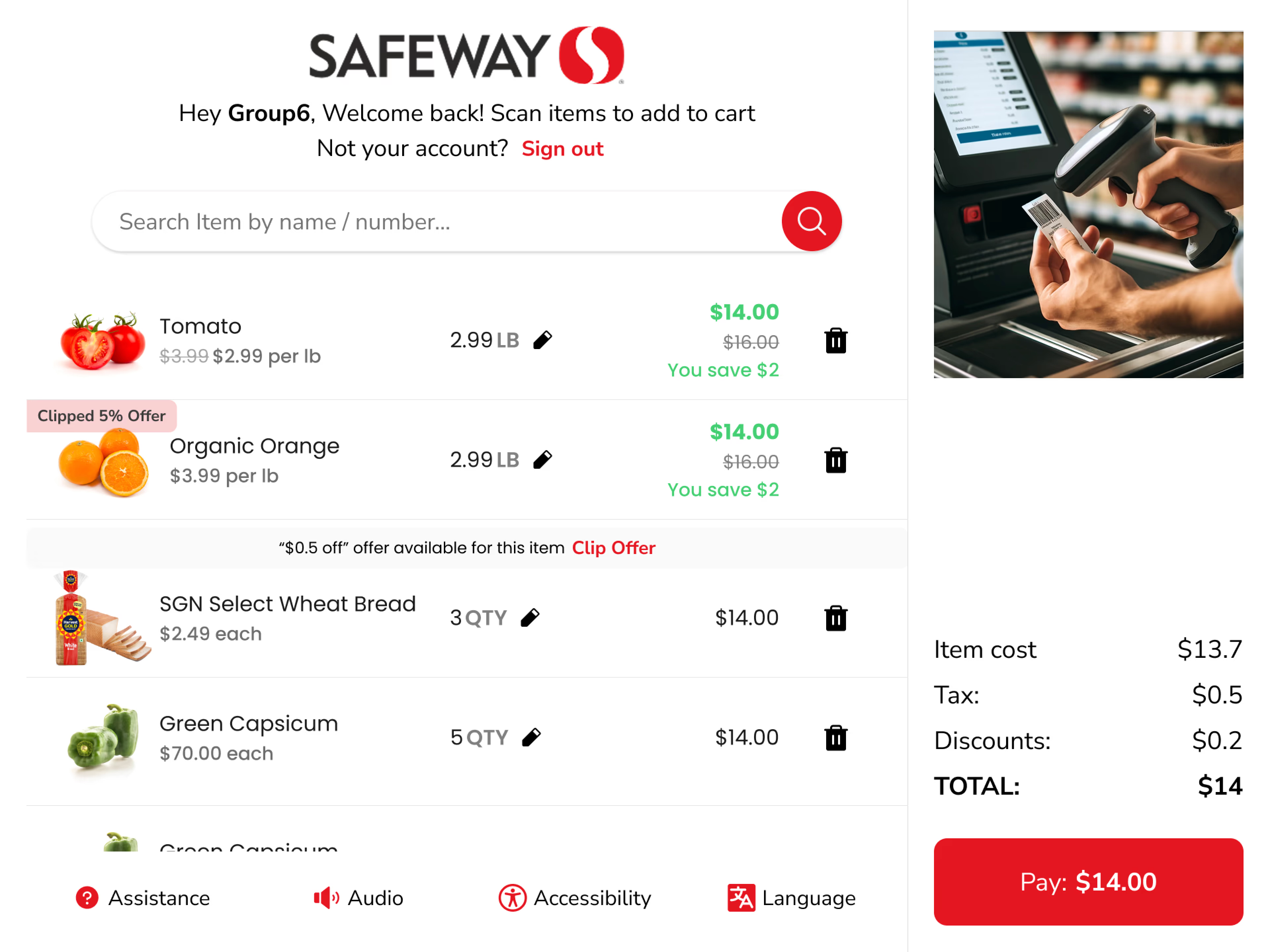Redesigned discount visibility on checkout screen